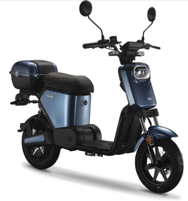 IVA S2 e-scooter blauw met koffer productfoto